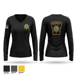 Womens Long Sleeve Vneck Shirt, Kent County Sheriff's Office, Police, Teamtime, Team time, sublimation, custom sports apparel, team uniforms, spirit wear, spiritwear, sports uniforms, custom shirts, team store, custom team store, fundraiser sports, apparel fundraiser