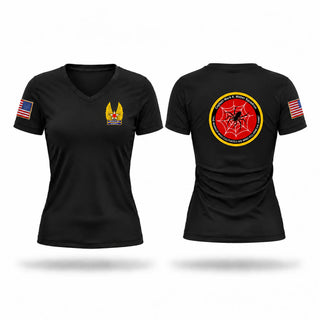 Womens Short Sleeve Vneck Shirt, Arnold Air Society: Capt Mark K. Weber Squadron, Air Force, Teamtime, Team time, sublimation, custom sports apparel, team uniforms, spirit wear, spiritwear, sports uniforms, custom shirts, team store, custom team store, fundraiser sports, apparel fundraiser