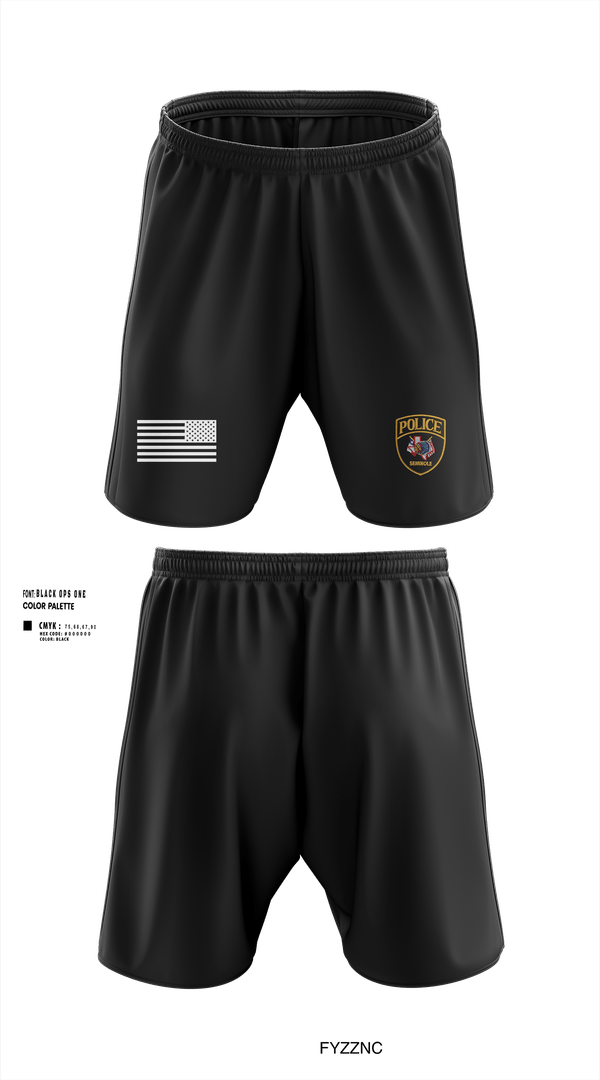 Athletic Shorts With Pockets, Seminole Police Department, Police, Teamtime, Team time, sublimation, custom sports apparel, team uniforms, spirit wear, spiritwear, sports uniforms, custom shirts, team store, custom team store, fundraiser sports, apparel fundraiser
