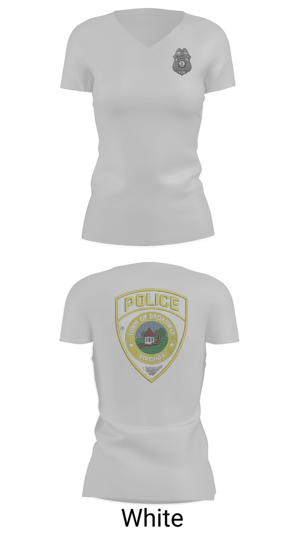 Womens Short Sleeve Vneck Shirt, Broadway Police, Police, Teamtime, Team time, sublimation, custom sports apparel, team uniforms, spirit wear, spiritwear, sports uniforms, custom shirts, team store, custom team store, fundraiser sports, apparel fundraiser