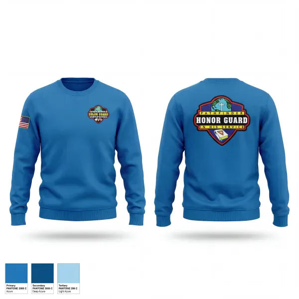 Crew Neck Sweatshirt, Honor Guard, Women's Lacrosse, Teamtime, Team time, sublimation, custom sports apparel, team uniforms, spirit wear, spiritwear, sports uniforms, custom shirts, team store, custom team store, fundraiser sports, apparel fundraiser