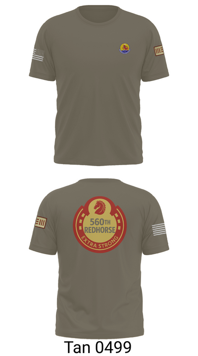 560th Redhorse Unit 43549441 Old School Cotton Feel Shirt - 70