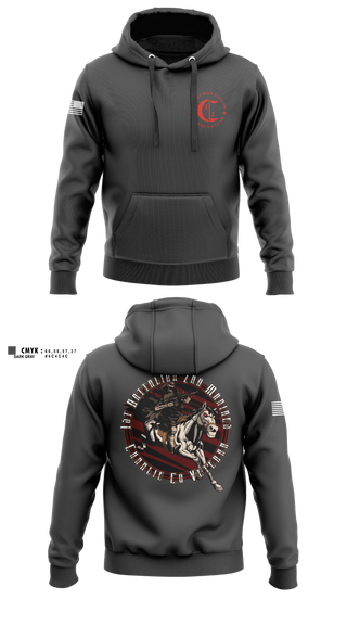 Hoodie, 1st Battalion 2nd Marines Charlie Co Veteran, Marines, Teamtime, Team time, sublimation, custom sports apparel, team uniforms, spirit wear, spiritwear, sports uniforms, custom shirts, team store, custom team store, fundraiser sports, apparel fundraiser