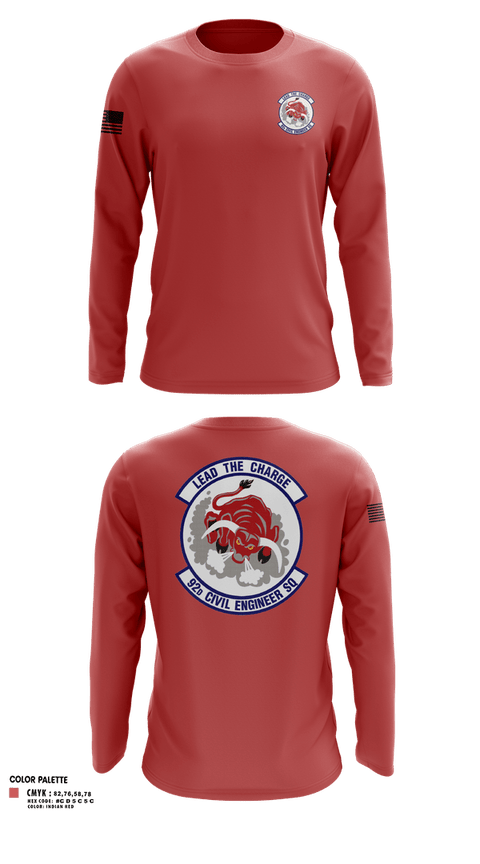 Long Sleeve Performance Shirt, 92 CES, Air Force, Teamtime, Team time, sublimation, custom sports apparel, team uniforms, spirit wear, spiritwear, sports uniforms, custom shirts, team store, custom team store, fundraiser sports, apparel fundraiser