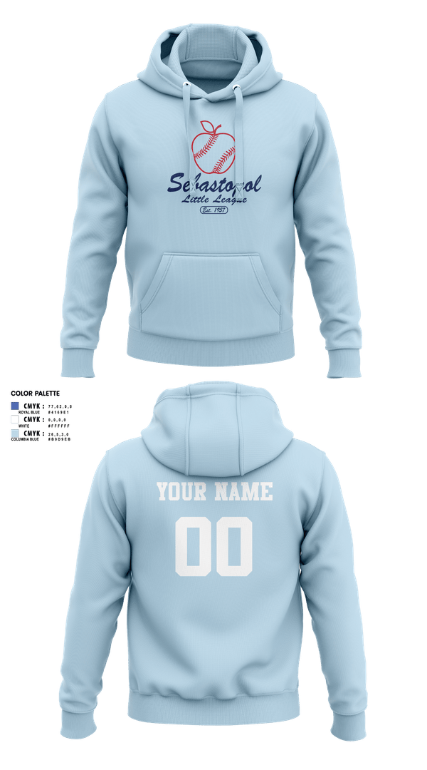 Hoodie, Sebastopol Little League, Baseball, Teamtime, Team time, sublimation, custom sports apparel, team uniforms, spirit wear, spiritwear, sports uniforms, custom shirts, team store, custom team store, fundraiser sports, apparel fundraiser