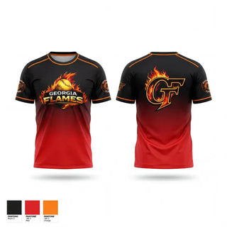 Soft Poly Tee Cotton Like Feel, Georgia Flames, Softball, Teamtime, Team time, sublimation, custom sports apparel, team uniforms, spirit wear, spiritwear, sports uniforms, custom shirts, team store, custom team store, fundraiser sports, apparel fundraiser