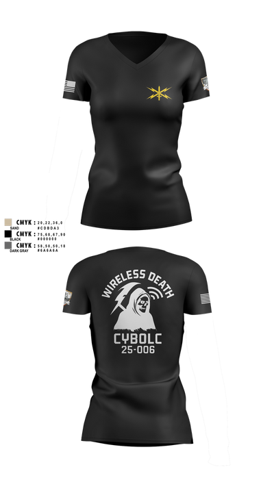 CyBOLC 25-006 6118734 Women's Short Sleeve V-neck Shirt - 3