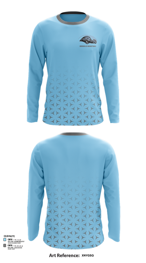 Long Sleeve Performance Shirt, Overhills High School Basketball, Men's Basketball, Teamtime, Team time, sublimation, custom sports apparel, team uniforms, spirit wear, spiritwear, sports uniforms, custom shirts, team store, custom team store, fundraiser sports, apparel fundraiser