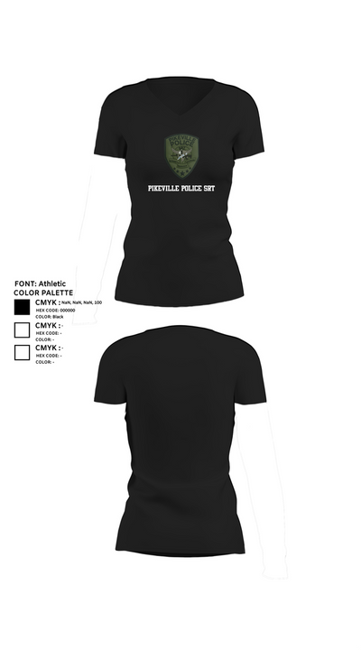 Pikeville Police SRT 98289617 Women's Short Sleeve V-neck Shirt - 23
