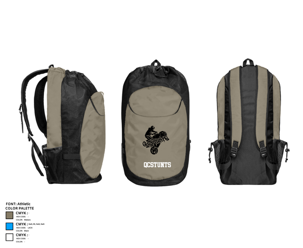 Gear Bag, QCStunts, E-Sports, Teamtime, Team time, sublimation, custom sports apparel, team uniforms, spirit wear, spiritwear, sports uniforms, custom shirts, team store, custom team store, fundraiser sports, apparel fundraiser