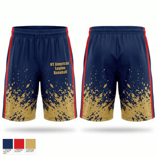 Athletic Shorts With Pockets, NY American Legion Baseball, Baseball, Teamtime, Team time, sublimation, custom sports apparel, team uniforms, spirit wear, spiritwear, sports uniforms, custom shirts, team store, custom team store, fundraiser sports, apparel fundraiser