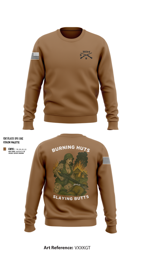 Crew Neck Sweatshirt, 3 303rd B TRP, , Teamtime, Team time, sublimation, custom sports apparel, team uniforms, spirit wear, spiritwear, sports uniforms, custom shirts, team store, custom team store, fundraiser sports, apparel fundraiser
