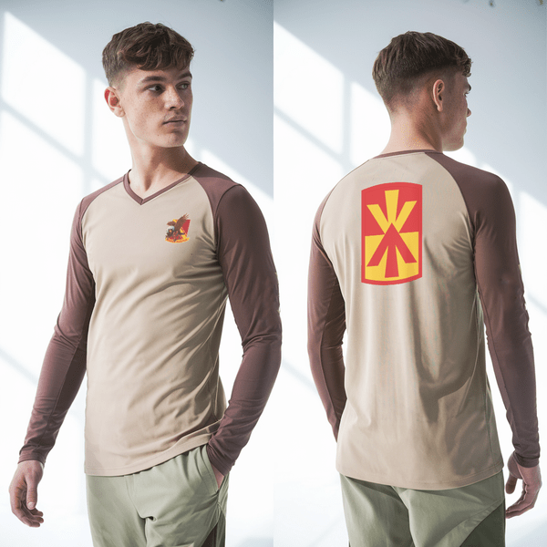 Long Sleeve Performance Shirt, Alpha Battery 5-52 BN, , Teamtime, Team time, sublimation, custom sports apparel, team uniforms, spirit wear, spiritwear, sports uniforms, custom shirts, team store, custom team store, fundraiser sports, apparel fundraiser