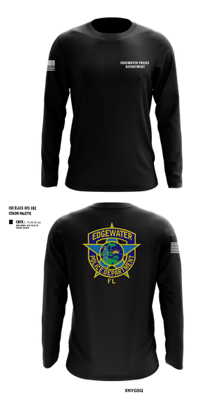 Long Sleeve Performance Shirt, Edgewater Police Department, Police, Teamtime, Team time, sublimation, custom sports apparel, team uniforms, spirit wear, spiritwear, sports uniforms, custom shirts, team store, custom team store, fundraiser sports, apparel fundraiser