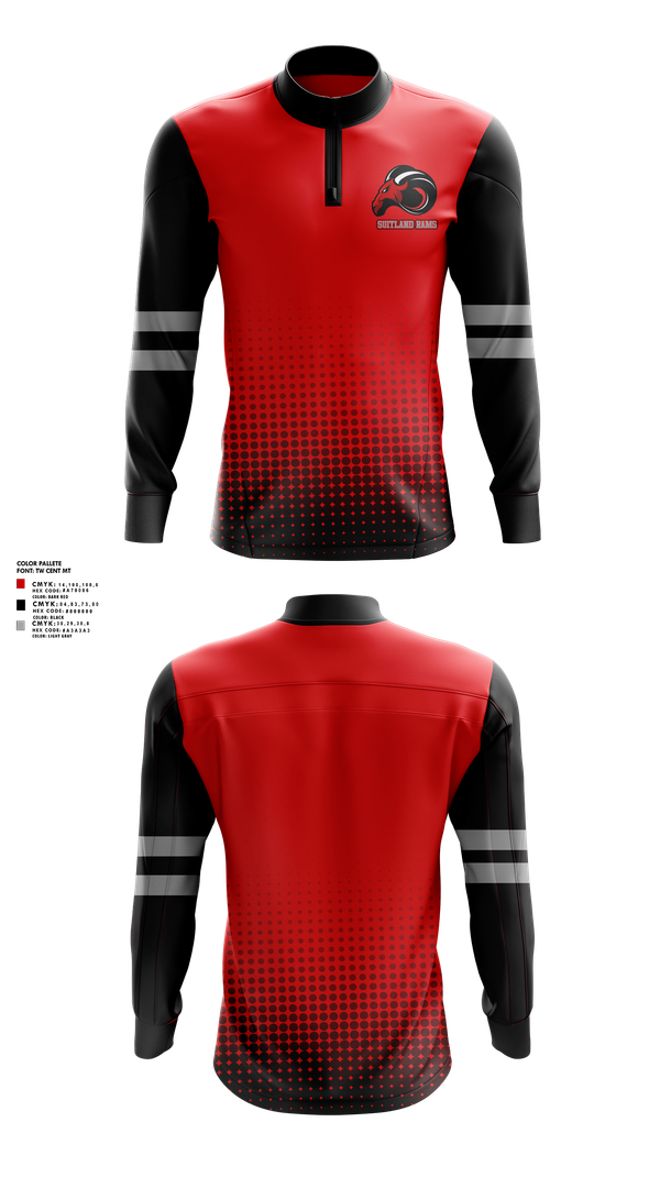 Quarter Zip Jacket, Suitland Rams, , Teamtime, Team time, sublimation, custom sports apparel, team uniforms, spirit wear, spiritwear, sports uniforms, custom shirts, team store, custom team store, fundraiser sports, apparel fundraiser