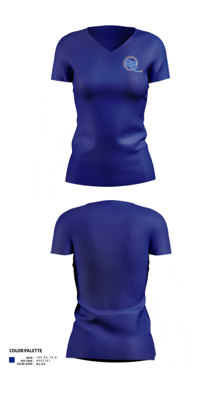 Womens Short Sleeve Vneck Shirt, River Bend Career and technical Center, , Teamtime, Team time, sublimation, custom sports apparel, team uniforms, spirit wear, spiritwear, sports uniforms, custom shirts, team store, custom team store, fundraiser sports, apparel fundraiser
