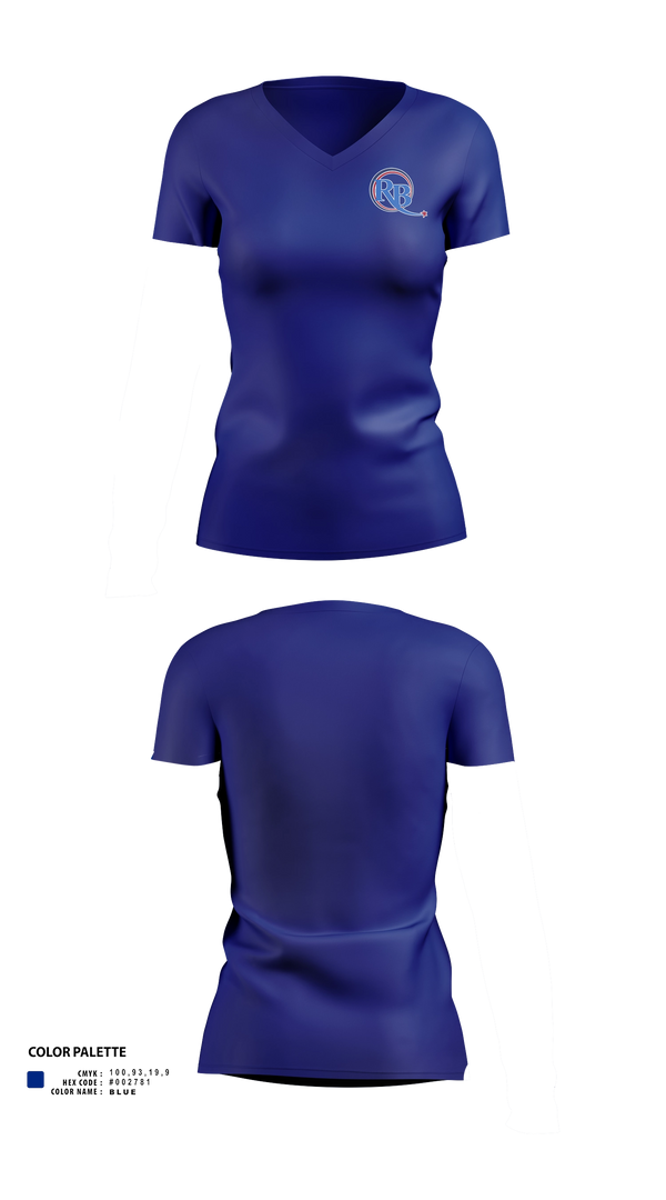 Womens Short Sleeve Vneck Shirt, River Bend Career and technical Center, , Teamtime, Team time, sublimation, custom sports apparel, team uniforms, spirit wear, spiritwear, sports uniforms, custom shirts, team store, custom team store, fundraiser sports, apparel fundraiser