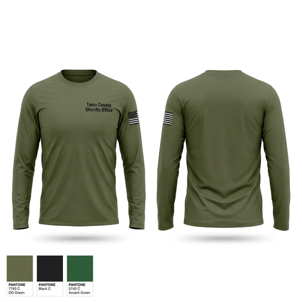 Long Sleeve Performance Shirt, Tama County Sheriff’s Office, Police, Teamtime, Team time, sublimation, custom sports apparel, team uniforms, spirit wear, spiritwear, sports uniforms, custom shirts, team store, custom team store, fundraiser sports, apparel fundraiser