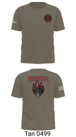 Old School Cotton Feel Shirt, 1st Squad Infernos, Army, Teamtime, Team time, sublimation, custom sports apparel, team uniforms, spirit wear, spiritwear, sports uniforms, custom shirts, team store, custom team store, fundraiser sports, apparel fundraiser