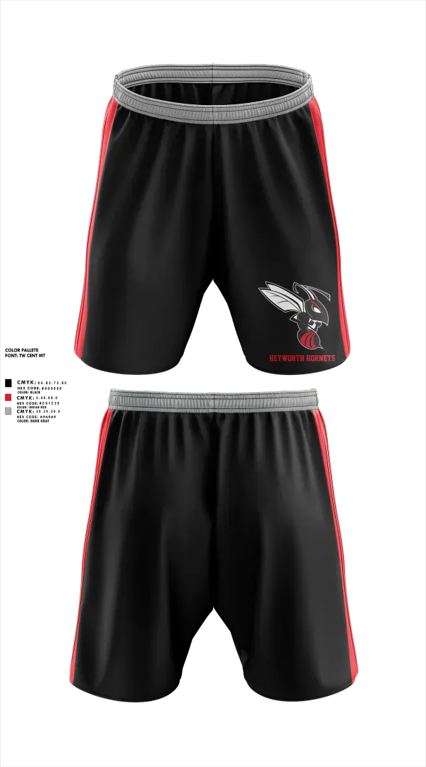Athletic Shorts With Pockets, Heyworth Hornets, Baseball, Teamtime, Team time, sublimation, custom sports apparel, team uniforms, spirit wear, spiritwear, sports uniforms, custom shirts, team store, custom team store, fundraiser sports, apparel fundraiser