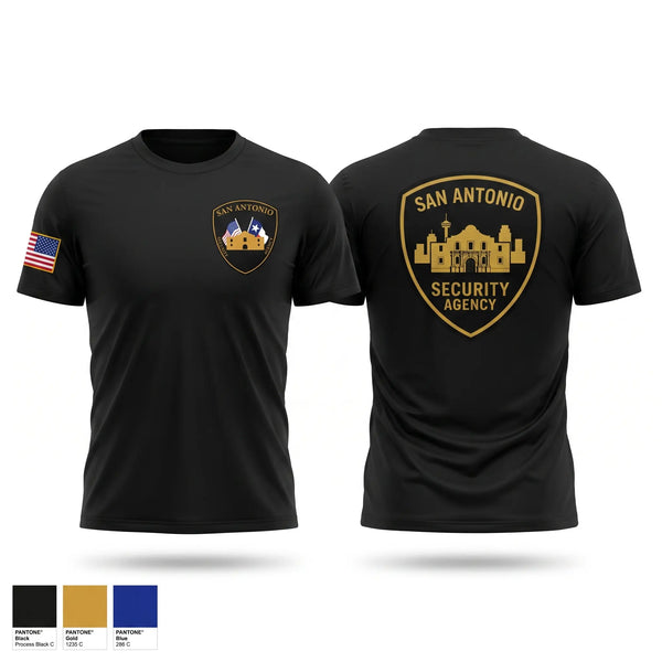 Short Sleeve Performance Shirt, San Antonio security Agency, Police, Teamtime, Team time, sublimation, custom sports apparel, team uniforms, spirit wear, spiritwear, sports uniforms, custom shirts, team store, custom team store, fundraiser sports, apparel fundraiser