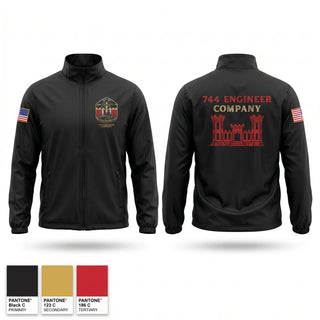 Windbreaker, 744 Engineer Company, Army, Teamtime, Team time, sublimation, custom sports apparel, team uniforms, spirit wear, spiritwear, sports uniforms, custom shirts, team store, custom team store, fundraiser sports, apparel fundraiser