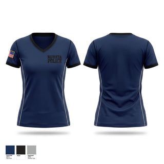Womens Short Sleeve Vneck Shirt, Nowata police, Police, Teamtime, Team time, sublimation, custom sports apparel, team uniforms, spirit wear, spiritwear, sports uniforms, custom shirts, team store, custom team store, fundraiser sports, apparel fundraiser