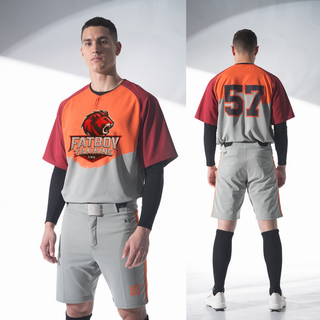 Full Button Baseball Jersey, FATBOY TRAINING Inc.      #57, Baseball, Teamtime, Team time, sublimation, custom sports apparel, team uniforms, spirit wear, spiritwear, sports uniforms, custom shirts, team store, custom team store, fundraiser sports, apparel fundraiser