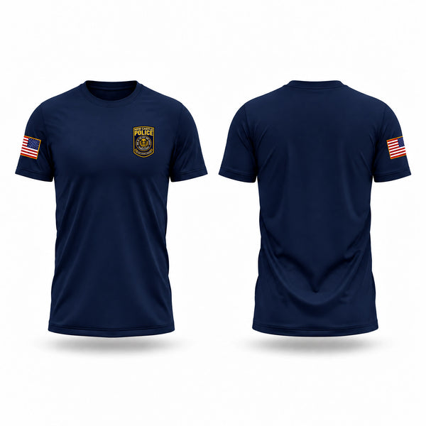 Old School Cotton Feel Shirt, New Castle Police Department, Police, Teamtime, Team time, sublimation, custom sports apparel, team uniforms, spirit wear, spiritwear, sports uniforms, custom shirts, team store, custom team store, fundraiser sports, apparel fundraiser
