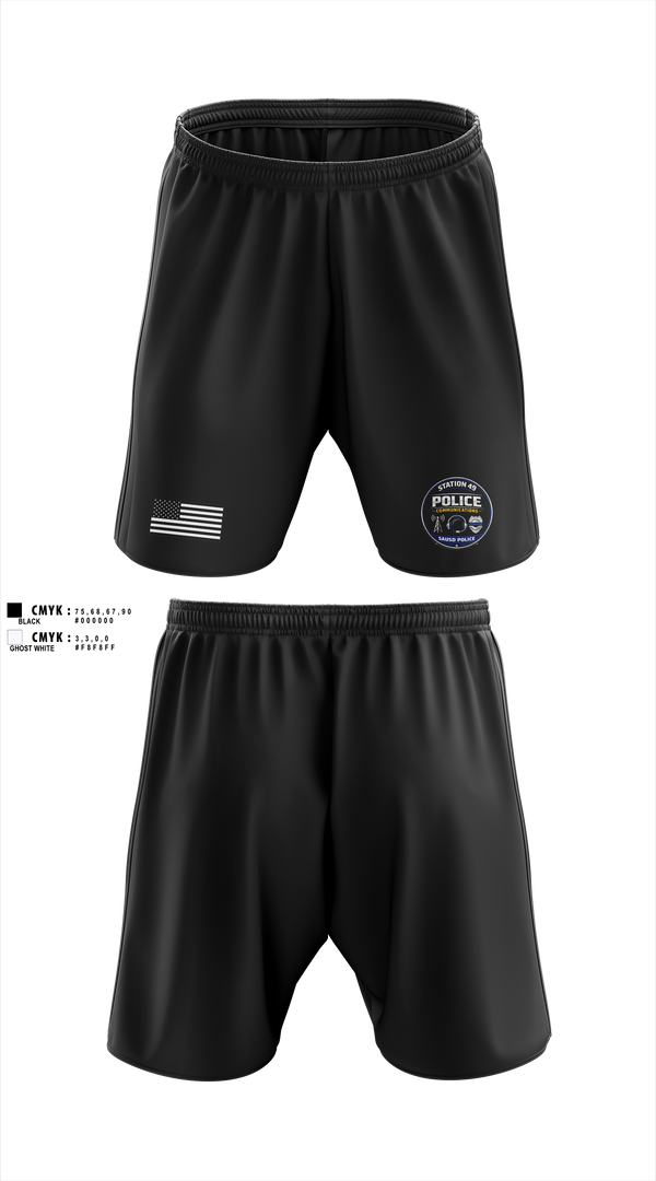 Athletic Shorts With Pockets, SASPD, Police, Teamtime, Team time, sublimation, custom sports apparel, team uniforms, spirit wear, spiritwear, sports uniforms, custom shirts, team store, custom team store, fundraiser sports, apparel fundraiser