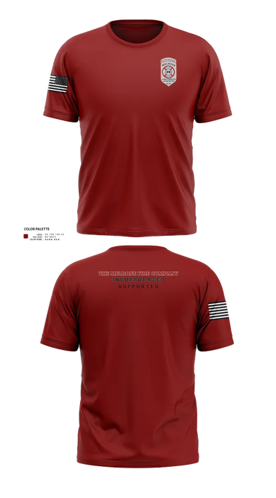The Melrose Fire Company Incorporated 84438539 Short Sleeve Performance Shirt - 32