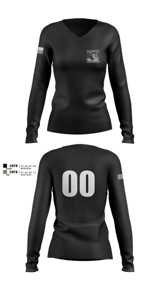 Womens Long Sleeve Vneck Shirt, B/3-43, , Teamtime, Team time, sublimation, custom sports apparel, team uniforms, spirit wear, spiritwear, sports uniforms, custom shirts, team store, custom team store, fundraiser sports, apparel fundraiser