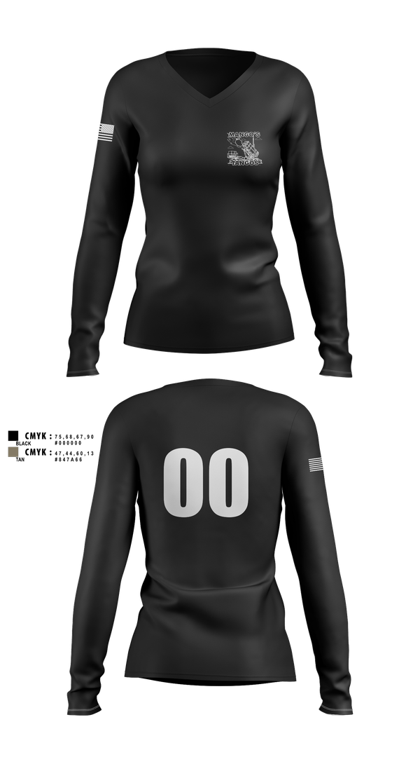 Womens Long Sleeve Vneck Shirt, B/3-43, , Teamtime, Team time, sublimation, custom sports apparel, team uniforms, spirit wear, spiritwear, sports uniforms, custom shirts, team store, custom team store, fundraiser sports, apparel fundraiser