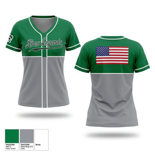 Womens Short Sleeve Vneck Shirt, Knox Legends, Baseball, Teamtime, Team time, sublimation, custom sports apparel, team uniforms, spirit wear, spiritwear, sports uniforms, custom shirts, team store, custom team store, fundraiser sports, apparel fundraiser