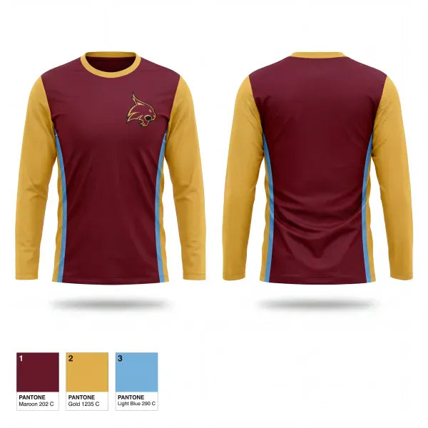 Long Sleeve Performance Shirt, Explorer Bobcats, Men's Basketball, Teamtime, Team time, sublimation, custom sports apparel, team uniforms, spirit wear, spiritwear, sports uniforms, custom shirts, team store, custom team store, fundraiser sports, apparel fundraiser