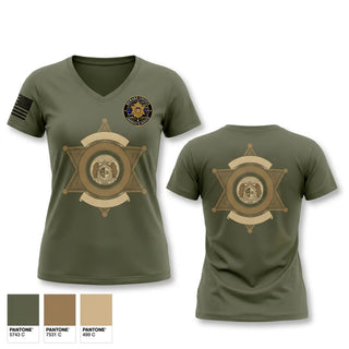 Womens Short Sleeve Vneck Shirt, Howard County Sheriffs Office, Police, Teamtime, Team time, sublimation, custom sports apparel, team uniforms, spirit wear, spiritwear, sports uniforms, custom shirts, team store, custom team store, fundraiser sports, apparel fundraiser