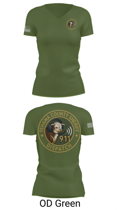 TCSO DISPATCH 56135562 Women's Short Sleeve V-neck Shirt - 46
