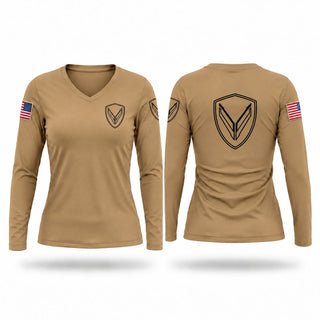 Womens Long Sleeve Vneck Shirt, Submarines, Navy, Teamtime, Team time, sublimation, custom sports apparel, team uniforms, spirit wear, spiritwear, sports uniforms, custom shirts, team store, custom team store, fundraiser sports, apparel fundraiser