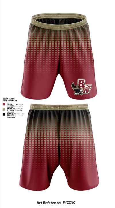 Bishop Watterson Color Guard 60127213 Athletic Shorts With Pockets - 1