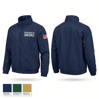 Windbreaker, DEPARTMENT OF AIRFORCE, Police, Teamtime, Team time, sublimation, custom sports apparel, team uniforms, spirit wear, spiritwear, sports uniforms, custom shirts, team store, custom team store, fundraiser sports, apparel fundraiser