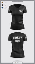 HSM-77 MWR 54616922 Women's Short Sleeve V-neck Shirt - 2