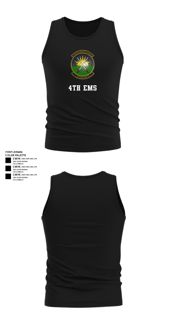 Tank Top, 4th EMS, Air Force, Teamtime, Team time, sublimation, custom sports apparel, team uniforms, spirit wear, spiritwear, sports uniforms, custom shirts, team store, custom team store, fundraiser sports, apparel fundraiser