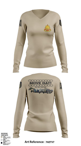 Womens Long Sleeve Vneck Shirt, 441st Seaport Operations Company, Army, Teamtime, Team time, sublimation, custom sports apparel, team uniforms, spirit wear, spiritwear, sports uniforms, custom shirts, team store, custom team store, fundraiser sports, apparel fundraiser