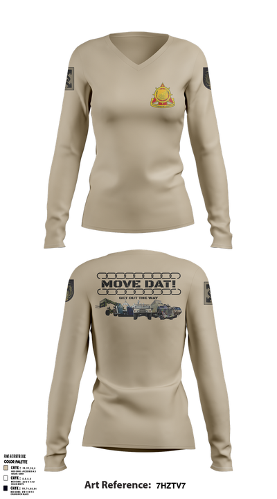 441st Seaport Operations Company 48632233 Women's Long Sleeve V-neck Shirt - 1