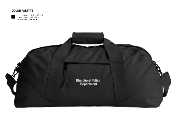 Duffle Bag, Blanchard Police Department, Police, Teamtime, Team time, sublimation, custom sports apparel, team uniforms, spirit wear, spiritwear, sports uniforms, custom shirts, team store, custom team store, fundraiser sports, apparel fundraiser