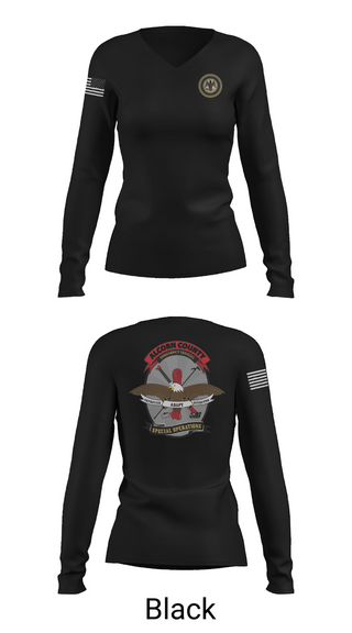 Womens Long Sleeve Vneck Shirt, Alcorn County Special Operations, Fire Department, Teamtime, Team time, sublimation, custom sports apparel, team uniforms, spirit wear, spiritwear, sports uniforms, custom shirts, team store, custom team store, fundraiser sports, apparel fundraiser