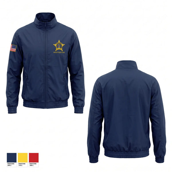 Windbreaker, Investigations, Police, Teamtime, Team time, sublimation, custom sports apparel, team uniforms, spirit wear, spiritwear, sports uniforms, custom shirts, team store, custom team store, fundraiser sports, apparel fundraiser