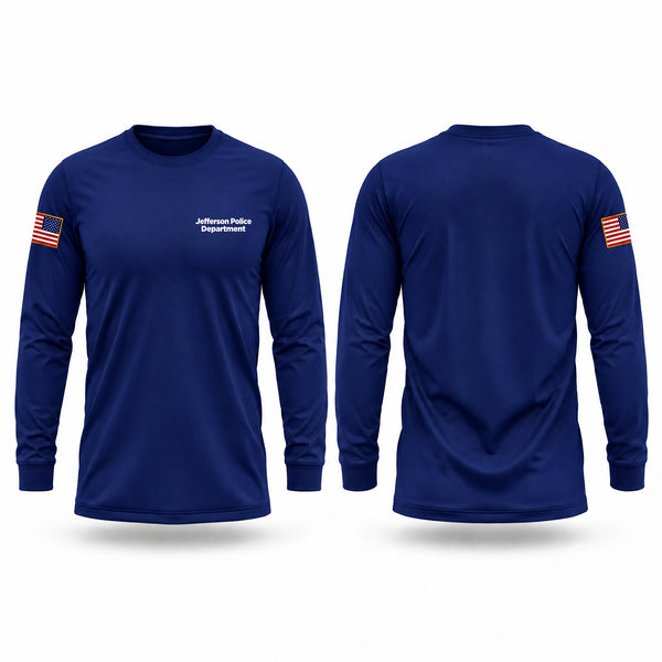 Long Sleeve Performance Shirt, Jefferson Police Department, Police, Teamtime, Team time, sublimation, custom sports apparel, team uniforms, spirit wear, spiritwear, sports uniforms, custom shirts, team store, custom team store, fundraiser sports, apparel fundraiser