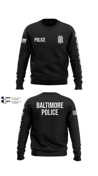 Crew Neck Sweatshirt, team name, Police, Teamtime, Team time, sublimation, custom sports apparel, team uniforms, spirit wear, spiritwear, sports uniforms, custom shirts, team store, custom team store, fundraiser sports, apparel fundraiser
