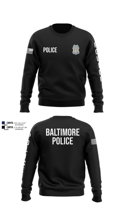 Baltimore Police Department 87844161 Crew Neck Sweatshirt - 108